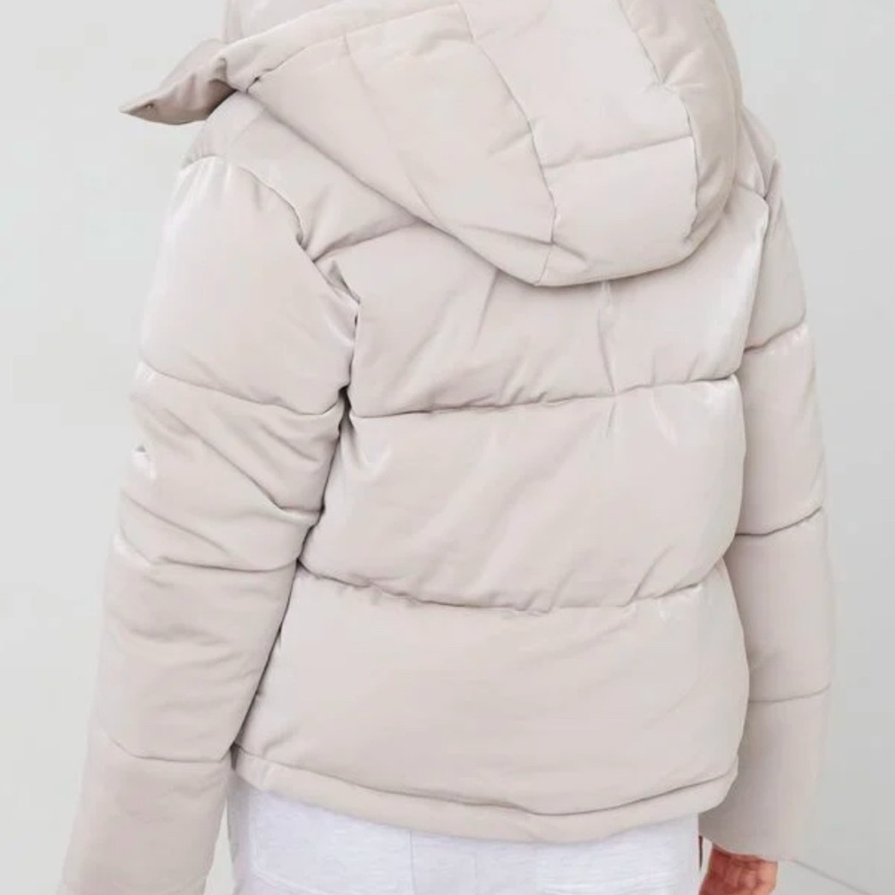 Ivory / Off-White Reflective Puffer Jacket - Picture 3 of 3